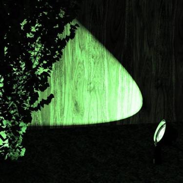 Imagem de Luminaria Espeto Jardim Refletor 9w Bivolt Preto Led Verde - ECOFORCE