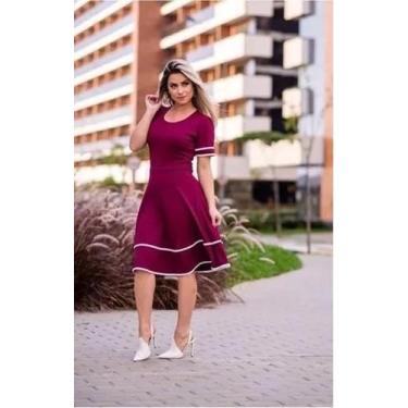 Imagem de Vestido Rodado Lindo Congresso Atacado Princesa Sem Estampa Barato - M