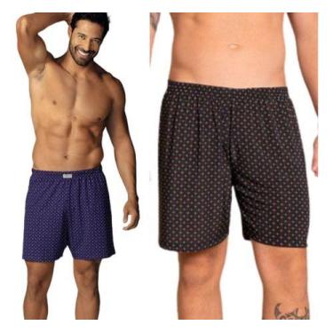 Imagem de Cueca Samba Canção Estampada Short Microfibra Cuecas Confort - Miamore