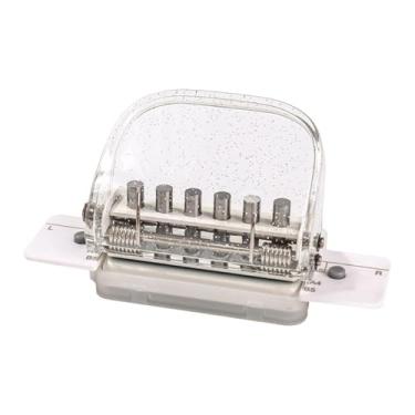 Imagem de Fenteer Perfurador de Papel para Pastas, Máquina de Perfurar Folhas Soltas, Perfurador Portátil para Artesanato, Claro
