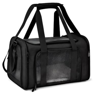 Imagem de Mochila Bolsa para Pet com Malha Ventilada – Transporte Seguro para Cães e Gatos Pequenos(Preto)