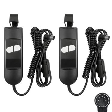Imagem de Kariwust Conjunto com 2 botões e 5 pinos de substituição de controle manual para poltronas reclináveis elétricas para sofá elétrico