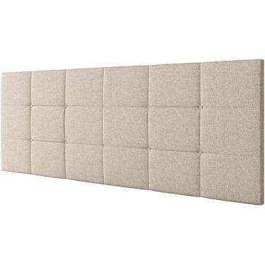 Imagem de Cabeceira Painel Estofada Suspensa Bia 1,40 Cama Box casal (Bege, Marrom, Preto, Rosa, Cinza,)