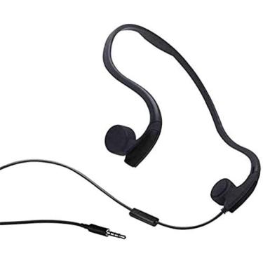 Imagem de Fones De Ouvido De Condução Óssea Com Fio, Fone De Ouvido À Prova De Suor Para Esportes Ao Ar Livre, À Prova D'água Com Redução De Ruído De Microfone Para Corrida E Direção,Preto,Collector88