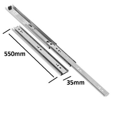 Imagem de Corredica Trilho telescopico Light 550mm 25Kg Papaiz-Promoção