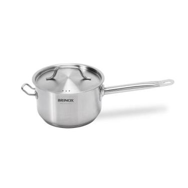 Imagem de Panela Aço Inox Profissional Com Tampa 24 cm 4,7 L - Brinox
