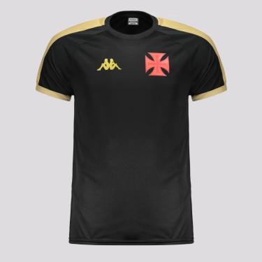 Imagem de Camisa Kappa Vasco Supporter Gold CRVG Preta-Masculino