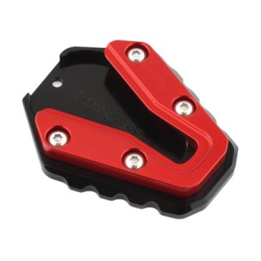 Imagem de Ysyqkn Suporte de apoio para os pés no chão para motocicleta, placa de extensão do cavalete lateral para motocicleta para 368G, Vermelho