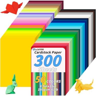 Imagem de 300 peças de papelão colorido a granel, 50 cores sortidas, 21,6 cm x 28 cm, papel de construção, papel-cartão, 180 g/m², suprimentos para scrapbooking para artesanato