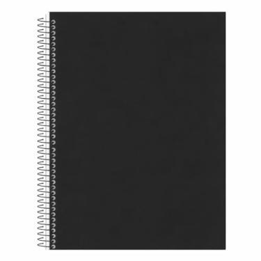 Imagem de Caderno Universitário Preto Espiral 10 Matérias 140 Folhas – Design Clássico
