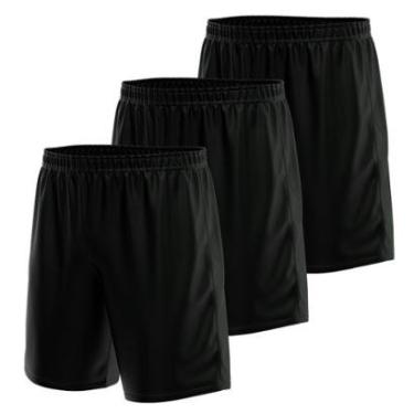 Imagem de Kit 3 Calção Short Futebol Basquete Vôlei Bermuda Dry Treino Academia-Masculino