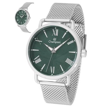 Imagem de Relógio Champion Masculino Ref: Ch30251g Casual Mesh Prateado
