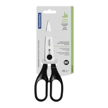 Imagem de Tesoura Multiuso Tramontina Supercort com Lâmina Aço Inox e Cabo de Polipropileno Preto 8 polegada