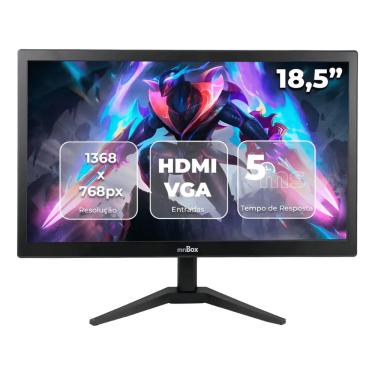 Imagem de Monitor LED MnBox D-MN185 18.5" 1366X768 5ms HDMI Cor Preto
