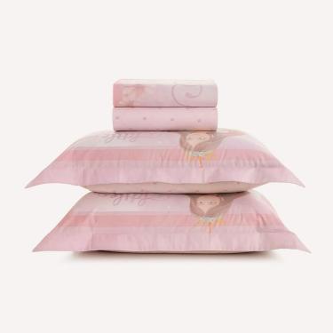 Imagem de Jogo de Cama Infantil Casal Karsten 200 Fios 100% Algodão Princesinha