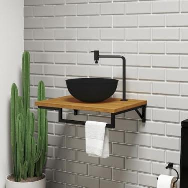 Imagem de Bancada Suspensa para Banheiro com Lavatório e Cuba Inclusa, Lavabos e Banheiros Compacto