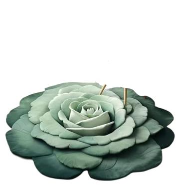 Imagem de Tapete de engatinhar, tapete de flores em formato especial, tapete pastoral, macio, antiderrapante, gaxeta de porta, tapete de vestiário, tapetes para pés para uso doméstico (verde, 60 x 60 cm)