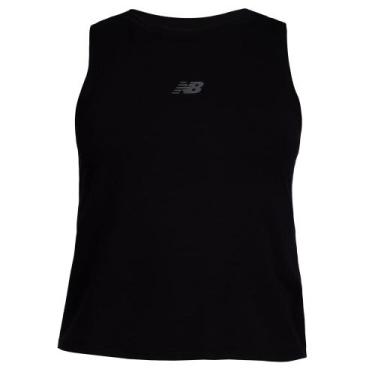 Imagem de Regata Feminina New Balance Drapey Preto, Preto, G