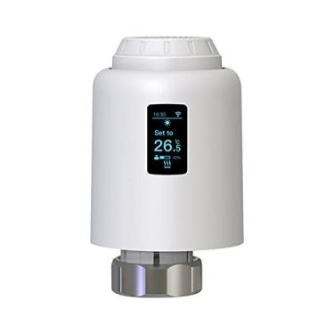 Imagem de Termostato com Display OLED Programável Controle por Voz Trava Infantil Economia de Energia Detecção Janela Aberta Controlador Temperatura Constante I