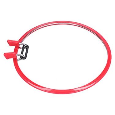 Imagem de Generic Aro de Bordado Durável, Leve, Estilo Primavera, Anel de Ponto Cruz para Uso Doméstico, Plástico Vermelho de 8,7 Polegadas