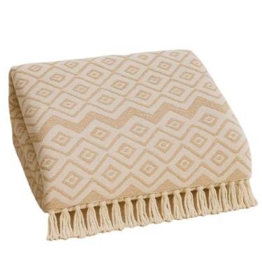 Imagem de Manta para Sofá Luxo King Gigante 3,0x1,8m Decorativa Premium Algodão Capa Protetora Grande Elegante(TAMBABA 2,40X1,80 CARAMELO)