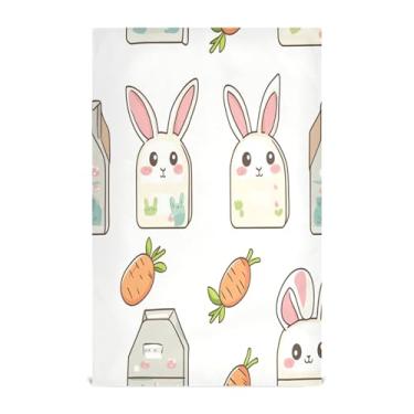Imagem de xigua Conjunto de 1 panos de prato Kawaii Rabbit de cozinha, macios e altamente absorventes de secagem rápida para limpeza de pratos e limpeza à mão, 71 x 45 cm