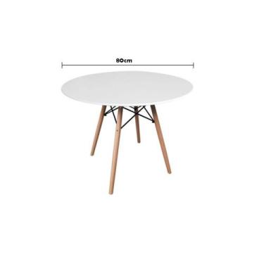 Imagem de Mesa De Jantar Redonda Eames Eiffel 80cm Branca - UNIVERSAL MIX