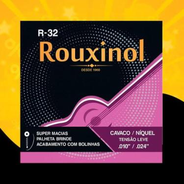 Imagem de Encordoamento Cavaquinho Tensão Leve Rouxinol - R32 Corda Para Cavaco 