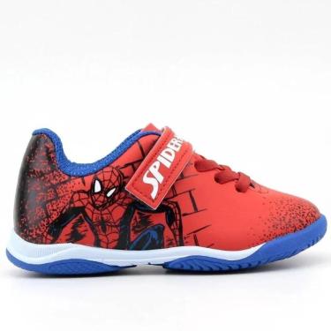 Imagem de Chuteira Futsal Infantil Dray Marvel - Homem Aranha 2 - Vermelho/Azul-Unissex