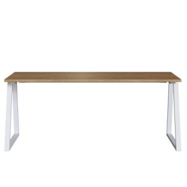 Imagem de Mesa Para Escritorio Office 160 Cm 25861 Nogal Sevilha Branco Artesano