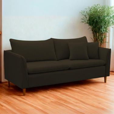 Imagem de Sofá Living Kassia 2 Lugares 2,04m Veludo Cores Lansofbr Cores Grafite