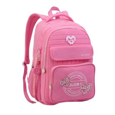 Imagem de Mochila De Costas Color Up Meninas Teen Escolar Glitter Cor:Chiclete -