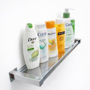 Imagem de Porta Shampoo Inox 304, Prateleira 30cm, Banheiro - Decora