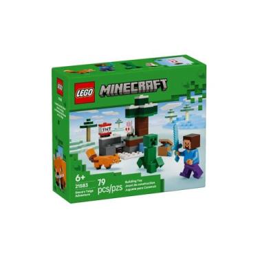 Imagem de Lego Minecraft A Aventura de Steve na Taiga 21583 - 79 Peças COR:VERDE