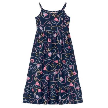 Imagem de Vestido longo infantil menina em malha Brandili-Feminino
