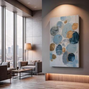 Imagem de Quadros Decorativos Reflexos do Céu 90x60 Moderno Luxo Sala Quarto Esc