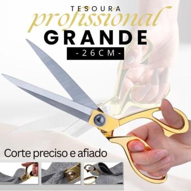Imagem de Tesoura Costureira Profissional Alfaiate Grande 10,5" 26cm - Para Inic