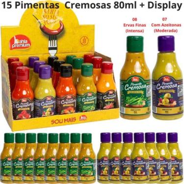 Imagem de Kit Molho Pimenta Cremosa Bahia Premium Display 15 Unidades, 7-Com Aze