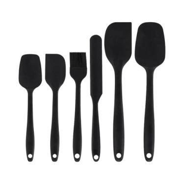 Imagem de Conjunto De Espátulas De Silicone De Grau Alimentício, Antiaderente E 