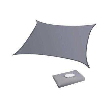 Imagem de Toldo De Sombra Cinza Impermeável Com Bloqueio De 95% UV Para Jardim, 