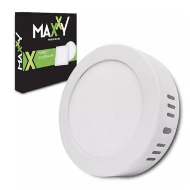 Imagem de Painel Plafon Sobrepor Redondo 6W Branco Frio 6500k Luz Branca Bivolt 