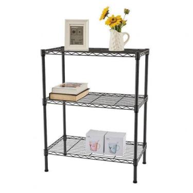 Imagem de Estante Aço 3 Prateleiras Preta Aramada 90 Cm - Maxime Utilidades