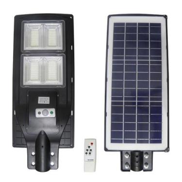 Imagem de Luminaria Solar Poste Led 200W Sensor Proximidade Controle - Economia 