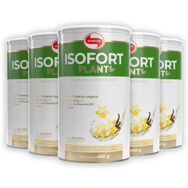 Imagem de KIT 5  Isofort Plant Baunilha Vitafor 450g