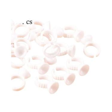 Imagem de 50 Peças Anéis Descartáveis Para Cola De Cílios, Suporte Para Pigmento