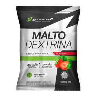 Imagem de Malto Dextrina com Dextrose 1Kg BodyAction, Morango silvestre