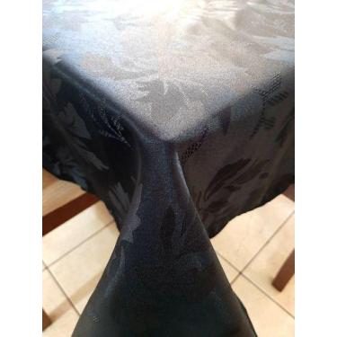 Imagem de toalha para mesa  tecido jacquard preto 1,40x1,50 - B.F CONFECÇÕES