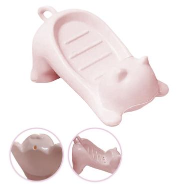 Imagem de Saboneteira Gatinho Porta Sabonete Gato Banheiro Lavabo Box Pia Bancada Mesa Divertido Decoracao Antiderrapante Drenagem