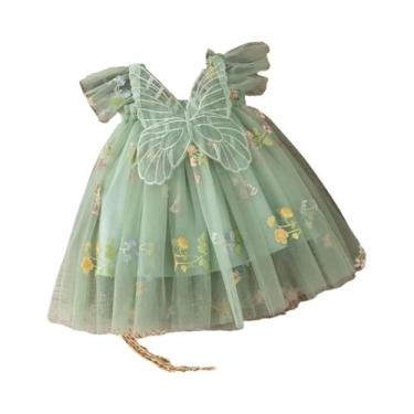 Imagem de Vestido De Princesa De Verão Para Menina Com Bordado De Flores E Tule,