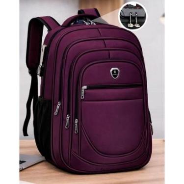 Imagem de Mochila Escolar Grande Executiva Espaço Para Notebook Anti Furto Trava Com Senha-Unissex